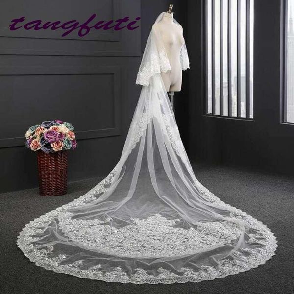 bridal veils 3 m cathedral veil lace edge applique comb two layer tulle wedding accessories, Black
bridal veils 3 m cathedral veil lace edge applique comb two layer tulle wedding accessories, Black