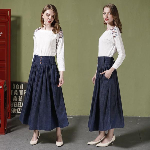 skirts aransue women denim 2021 cowy longuette elastic waist skirt pleated jupe comfortable female bottoms, Black
skirts aransue women denim 2021 cowy longuette elastic waist skirt pleated jupe comfortable female bottoms, Black