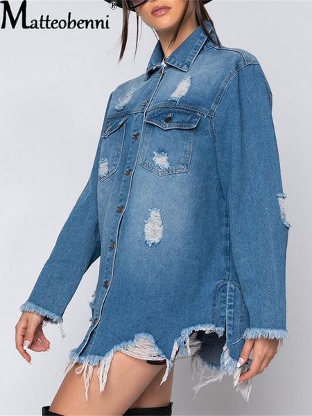 women's jackets women ripped hole denim jacket 2021 boyfriend wind jean loose long sleeve coats plus size 3xl bomber spring autumn, Black;brown
women's jackets women ripped hole denim jacket 2021 boyfriend wind jean loose long sleeve coats plus size 3xl bomber spring autumn, Black;brown