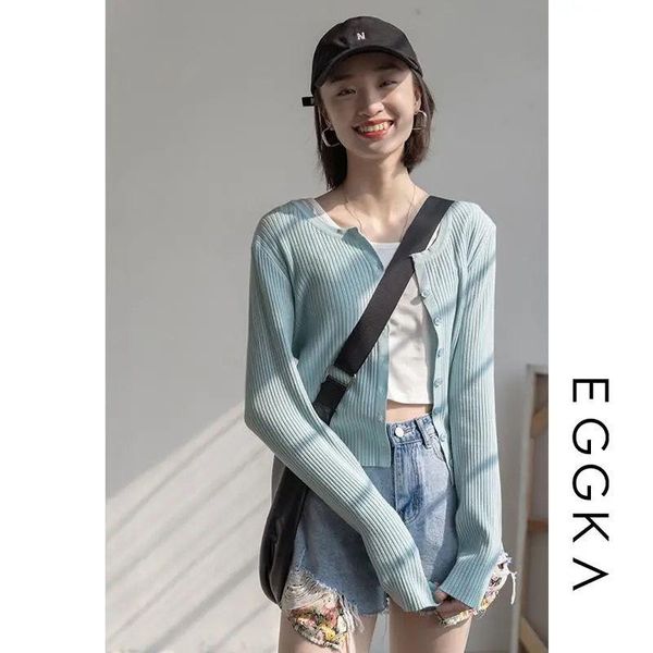 women's knits & tees gentle knitted cardigan slim long sleeve and thin coat in spring 2021, White
women's knits & tees gentle knitted cardigan slim long sleeve and thin coat in spring 2021, White