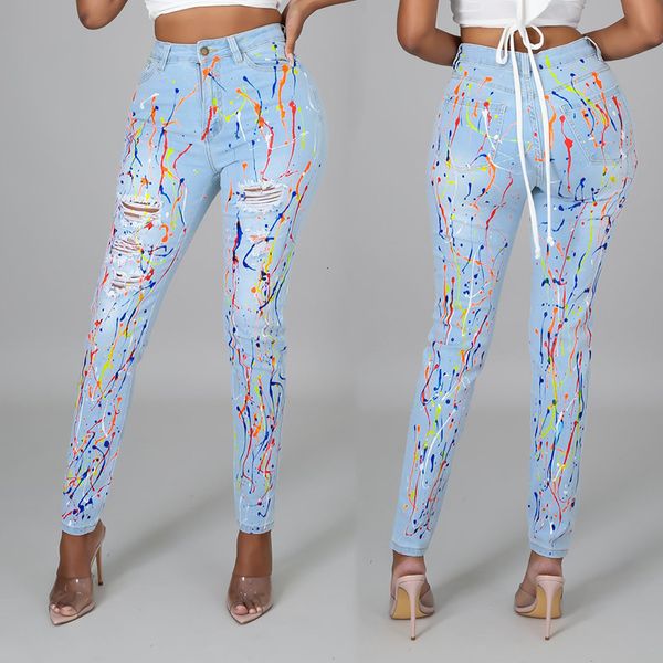 jeans women's 2021 spring and summer fashion brand paint throwing light blue elastic small leg capris
jeans women's 2021 spring and summer fashion brand paint throwing light blue elastic small leg capris