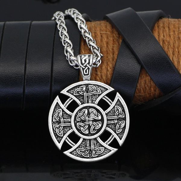 solid celtic knot medal viking necklace scandinavian pendant men's jewelry anniversary gift, Silver
solid celtic knot medal viking necklace scandinavian pendant men's jewelry anniversary gift, Silver