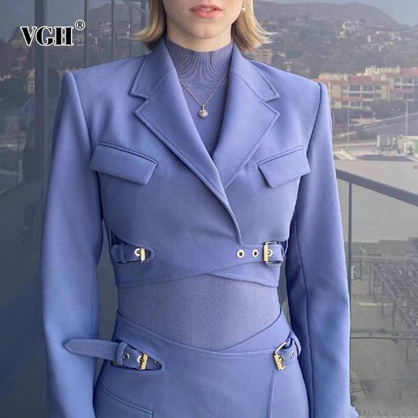 women's suits & blazers vgh purple elegant lace up short slim female blazer notched long sleeve korean fashion solid spring jackets 202, White;black
women's suits & blazers vgh purple elegant lace up short slim female blazer notched long sleeve korean fashion solid spring jackets 202, White;black
