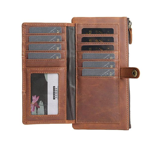 vintage men cowhide leather wallet male genuine long clutch purses for s men's money bag phone coins wallets, Red;black
vintage men cowhide leather wallet male genuine long clutch purses for s men's money bag phone coins wallets, Red;black