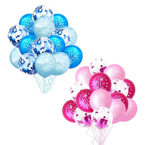 10/15 pcs pink blue 1st balloons boy girl birthday party decor first one year old balloon supplies decoration
10/15 pcs pink blue 1st balloons boy girl birthday party decor first one year old balloon supplies decoration