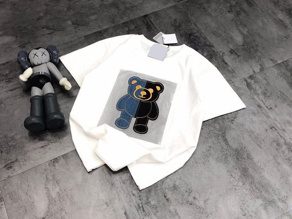 design clothing mos cowboy puzzle embroidery gold thread short two-color patch cloth couple half sleeve t-shirt purchase live broadcast, White
design clothing mos cowboy puzzle embroidery gold thread short two-color patch cloth couple half sleeve t-shirt purchase live broadcast, White