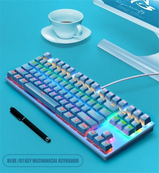 mechanical usb wired keyboard 87 keys gamer keyboards for pc colorful led illuminated backlit gaming drop
mechanical usb wired keyboard 87 keys gamer keyboards for pc colorful led illuminated backlit gaming drop