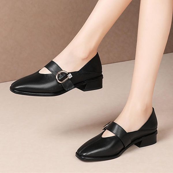 dress shoes sweet women low heeled basic pumps square toe buckle wedding party woman genuine leather, Black
dress shoes sweet women low heeled basic pumps square toe buckle wedding party woman genuine leather, Black