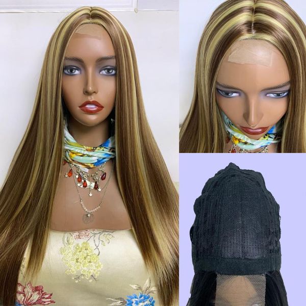 synthetic wigs silky straight heighlight hair middle part small area lace front for women heat resistant fiber, Black
synthetic wigs silky straight heighlight hair middle part small area lace front for women heat resistant fiber, Black