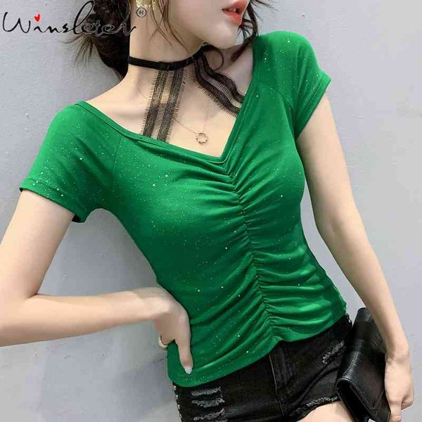 women's t-shirt summer european style cotton drape fashion v-neck hollow out lace shiny women short sleeve tees t13619a, White
women's t-shirt summer european style cotton drape fashion v-neck hollow out lace shiny women short sleeve tees t13619a, White