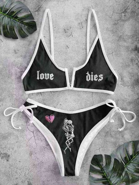 womens swimwear funny print push up bandeau bikini high waist beachwear two-piece separates bikini set exotic swimsuit, White;black
womens swimwear funny print push up bandeau bikini high waist beachwear two-piece separates bikini set exotic swimsuit, White;black