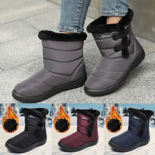 boots women's shoes fashion women winter solid color keep warm ankle plus velvet boot flat snow, Black
boots women's shoes fashion women winter solid color keep warm ankle plus velvet boot flat snow, Black