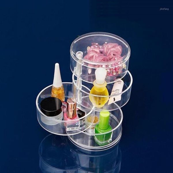 transparent acrylic 4 tier refillable bottles cosmetic makeup nail art jewelry case rotating storage box & jars 
transparent acrylic 4 tier refillable bottles cosmetic makeup nail art jewelry case rotating storage box & jars