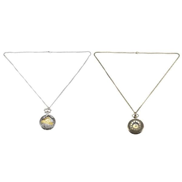 pocket watches 2 pcs classical large gold face roman watch stylish scale bronze & silver, Slivery;golden
pocket watches 2 pcs classical large gold face roman watch stylish scale bronze & silver, Slivery;golden