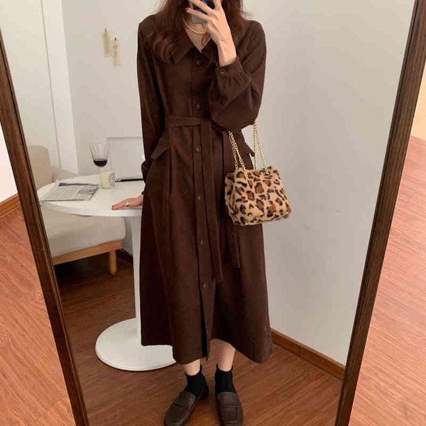 dresses retro solid corduroy loose brief all match lady female fashion clothe gentle elegant chic women, Black;gray
dresses retro solid corduroy loose brief all match lady female fashion clothe gentle elegant chic women, Black;gray