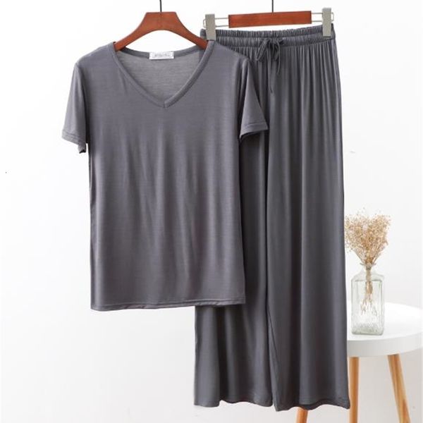 women's sleepwear casual loose pajamas for women short sleeve long pant two piece set spring summer cotton sleepwear pijamas modal pyja, Black;red
women's sleepwear casual loose pajamas for women short sleeve long pant two piece set spring summer cotton sleepwear pijamas modal pyja, Black;red