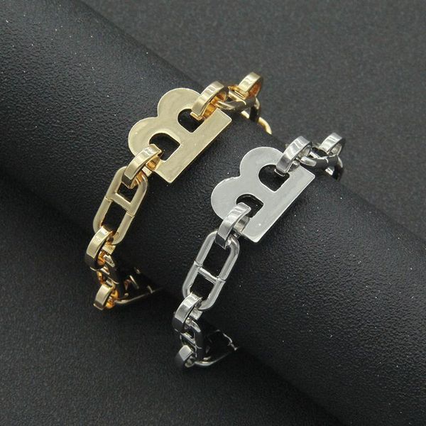 charm bracelets european and american ins style personality letter b oval japanese buckle fashion bracelet men women bangle, Golden;silver
charm bracelets european and american ins style personality letter b oval japanese buckle fashion bracelet men women bangle, Golden;silver