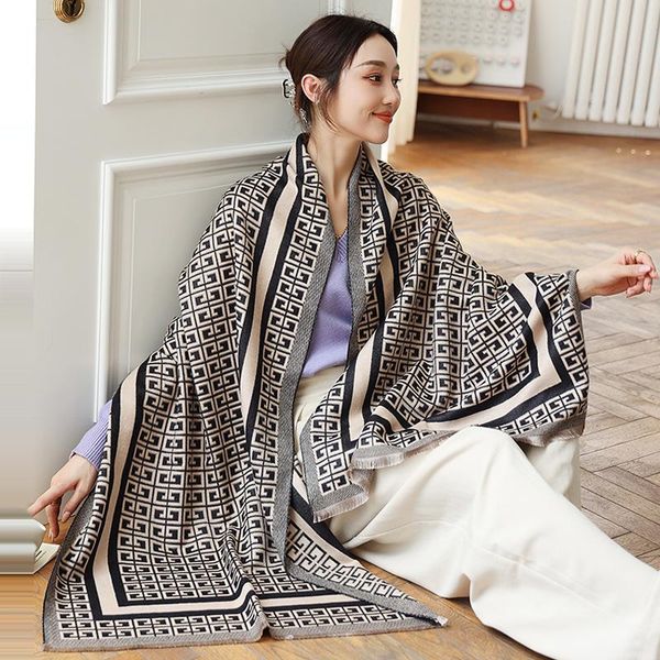 scarves letter print winter scarf women cashmere warm pashmina foulard female long blanket thick soft shawls wraps, Blue;gray
scarves letter print winter scarf women cashmere warm pashmina foulard female long blanket thick soft shawls wraps, Blue;gray