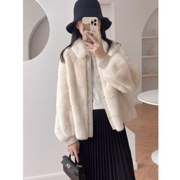 women's fur & faux 2021 spring winter women coat female loose lapel overcoat ladies single button thick plush coats a60, Black
women's fur & faux 2021 spring winter women coat female loose lapel overcoat ladies single button thick plush coats a60, Black