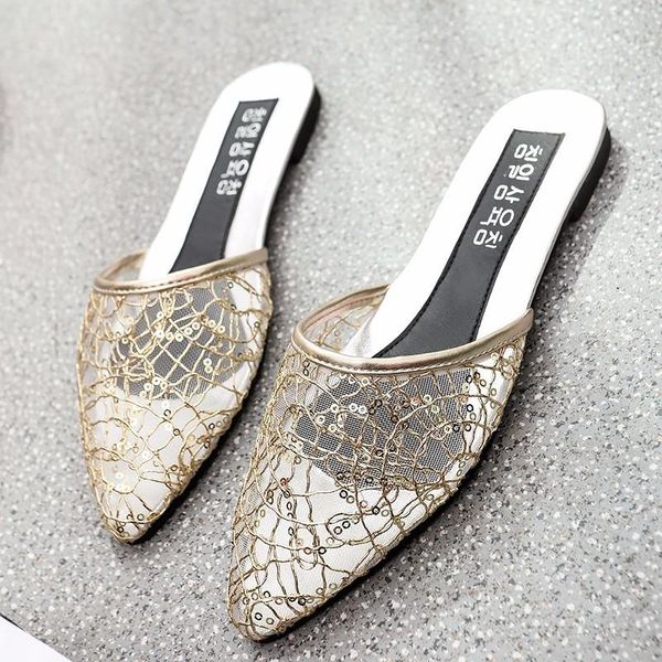 slippers women slides air mesh for outside summer fashion shoes square heel black silver gold flip flops sandals size 35-43 
slippers women slides air mesh for outside summer fashion shoes square heel black silver gold flip flops sandals size 35-43