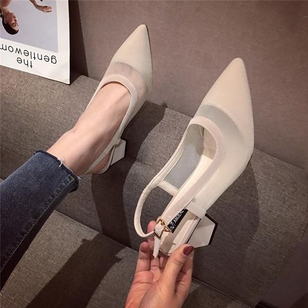 sandals fashion pointed toe mesh shallow brief elegant ladies ol party dress shoes woman back strap buckle thick heels sandalias, Black
sandals fashion pointed toe mesh shallow brief elegant ladies ol party dress shoes woman back strap buckle thick heels sandalias, Black