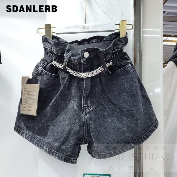 women's jeans black washed metal decorative denim shorts summer high waist 2021 bud a-line short pants, Blue
women's jeans black washed metal decorative denim shorts summer high waist 2021 bud a-line short pants, Blue