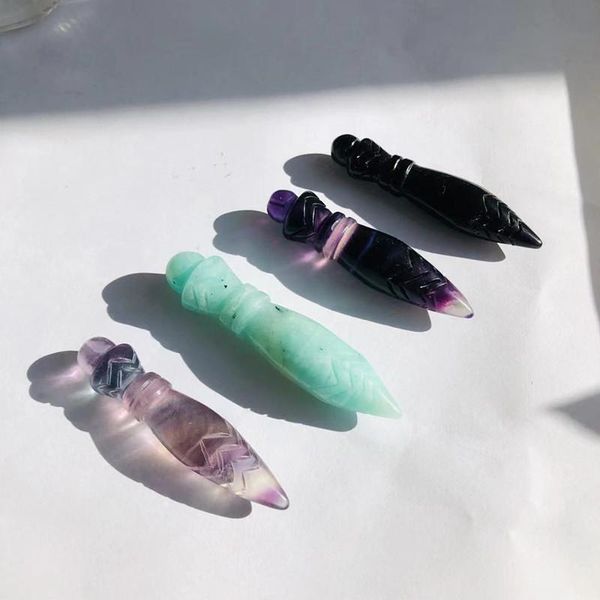 natural stones quartz gemstones crystal hand carved vajra healing reiki gems feng shui home decorations decorative objects & figurines