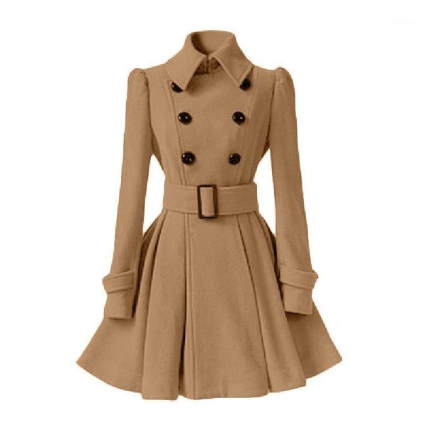 women's wool & blends 2021 style coat slim-fit mid-length woolen coats waistband long-sleeve jackets winter lapel, Black
women's wool & blends 2021 style coat slim-fit mid-length woolen coats waistband long-sleeve jackets winter lapel, Black