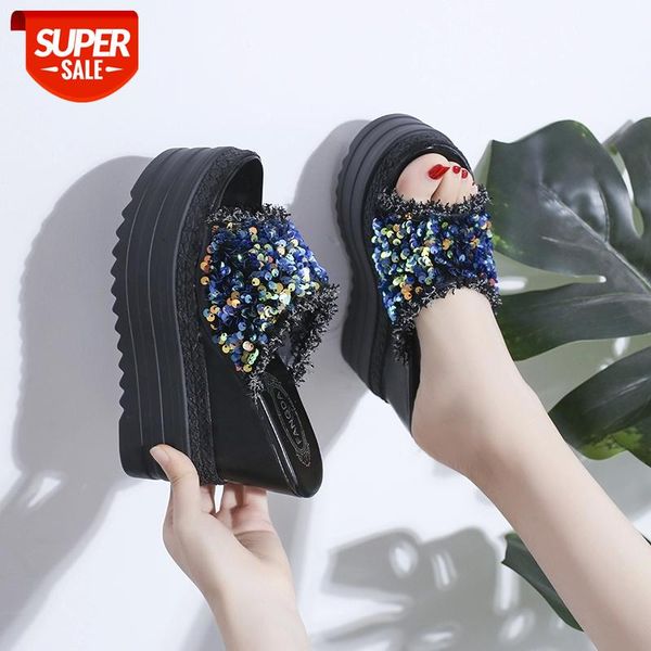 female slates wedge super high heels flip flops on the platform beach slides summer sandals slippers zapatos de mujer #6r7e, Black
female slates wedge super high heels flip flops on the platform beach slides summer sandals slippers zapatos de mujer #6r7e, Black