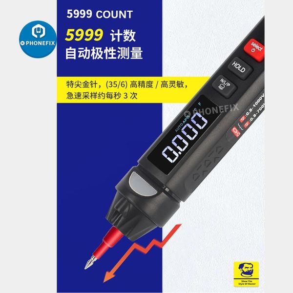 power tool sets mechanic md5 digital multimeter pen multifunction pen-type 5999 counts automatic measure ac/dc voltage testing
power tool sets mechanic md5 digital multimeter pen multifunction pen-type 5999 counts automatic measure ac/dc voltage testing