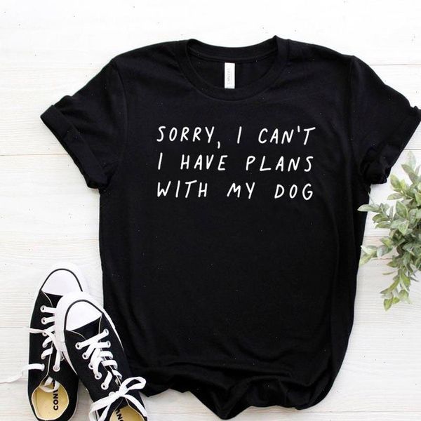 sorry i cant have plans women t shirts with my dog letter print shirt short sleeve o neck loose ladies, White
sorry i cant have plans women t shirts with my dog letter print shirt short sleeve o neck loose ladies, White