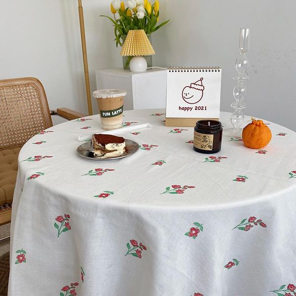 table cloth ins style embroidered red small flower tablecloth coffee shop girl's room decorative background po props
table cloth ins style embroidered red small flower tablecloth coffee shop girl's room decorative background po props