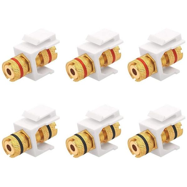 smart power plugs banana jack binding post keystone insert with black & red rings, screw type audio speaker keystone, 3 pairs/6 pack
smart power plugs banana jack binding post keystone insert with black & red rings, screw type audio speaker keystone, 3 pairs/6 pack