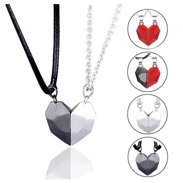 magnetic couple heart shape necklace gothic punk style for men jewelry wedding lovers couples valentine's day gift gifts 1set=2pcs, Silver
magnetic couple heart shape necklace gothic punk style for men jewelry wedding lovers couples valentine's day gift gifts 1set=2pcs, Silver