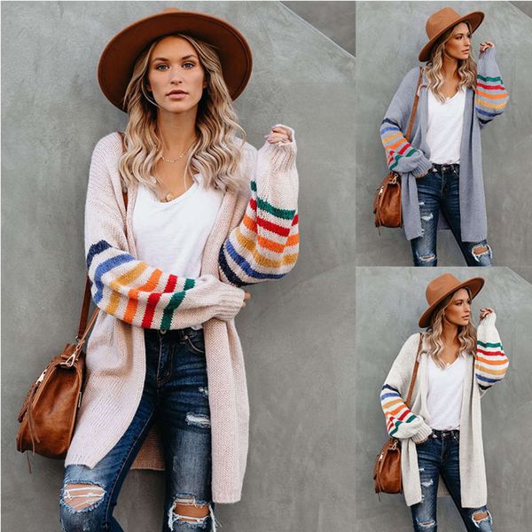 autumn and winter cardigan sweater women's wear large loose long sleeve medium length coat, Black;brown
autumn and winter cardigan sweater women's wear large loose long sleeve medium length coat, Black;brown