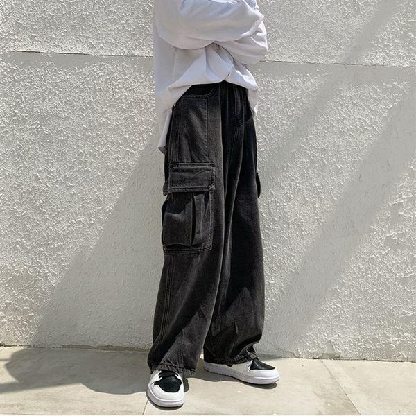 women's jeans houzhou harajuku baggy cargo denim pants women oversized autumn korean fashion hip hop high waist streetwear big pockets, Blue
women's jeans houzhou harajuku baggy cargo denim pants women oversized autumn korean fashion hip hop high waist streetwear big pockets, Blue