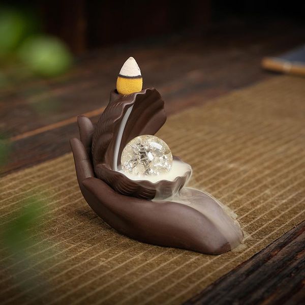 fragrance lamps led crystal ball backflow incense burner ceramic zen buddha hand holder bigger tower censer cones smoke decor
fragrance lamps led crystal ball backflow incense burner ceramic zen buddha hand holder bigger tower censer cones smoke decor