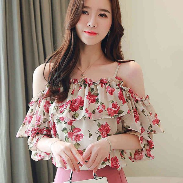 floral chiffon shirt summer off-the-shoulder ruffled short-sleeved women camisas mujer womens clothing 698c 210420, White
floral chiffon shirt summer off-the-shoulder ruffled short-sleeved women camisas mujer womens clothing 698c 210420, White