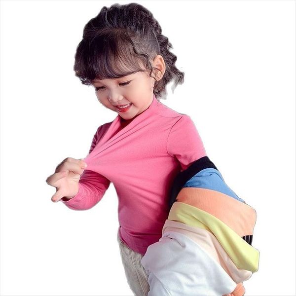 children t shirt winter thicken add wool shirts girls solid color long sleeve cotton turtleneck tee p73, Blue
children t shirt winter thicken add wool shirts girls solid color long sleeve cotton turtleneck tee p73, Blue
