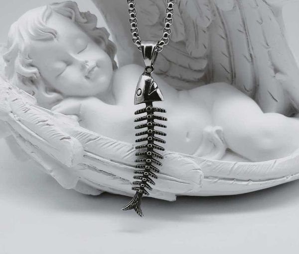 pendant necklaces titanium steel punk jewelry, fish bone head, stainless necklace, for men and women, all-match accessories, Silver
pendant necklaces titanium steel punk jewelry, fish bone head, stainless necklace, for men and women, all-match accessories, Silver