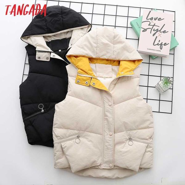 tangada winter vest for women hood waistcoat female sleeveless jacket pocket warm vest cotton feminino bao7 210609, Black;white
tangada winter vest for women hood waistcoat female sleeveless jacket pocket warm vest cotton feminino bao7 210609, Black;white