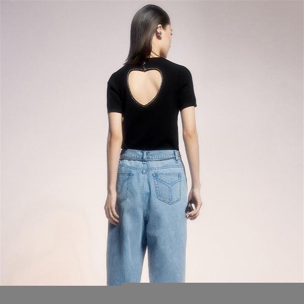 women's t-shirt 2021 soft yarn and diamond chain back hollow knit t-shirt, summer black love diamonds fashion ladies short-sleeved, White
women's t-shirt 2021 soft yarn and diamond chain back hollow knit t-shirt, summer black love diamonds fashion ladies short-sleeved, White