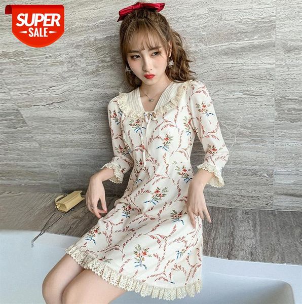 french retro print skirt, early temperament doll collar slim high waist short dress #5m41, Black;gray
french retro print skirt, early temperament doll collar slim high waist short dress #5m41, Black;gray