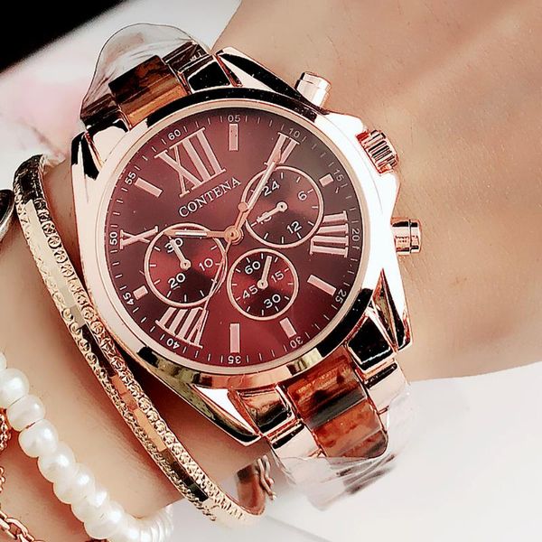 wristwatches contena creative fashion luxury sports quartz ladies ceramic clock female watch waterproof, Slivery;brown
wristwatches contena creative fashion luxury sports quartz ladies ceramic clock female watch waterproof, Slivery;brown