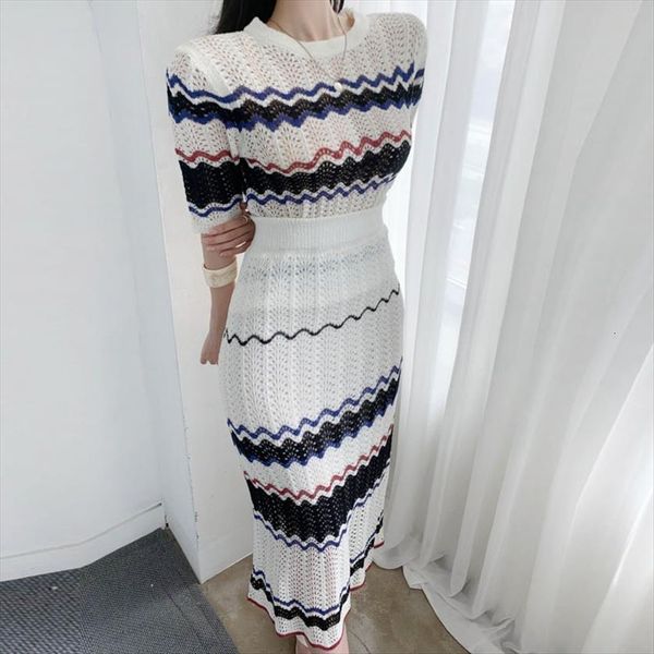 summer korean striped knitted womens tracksuits two piece sets short sleeve knit high waist long suits fashion casual suit, Gray
summer korean striped knitted womens tracksuits two piece sets short sleeve knit high waist long suits fashion casual suit, Gray