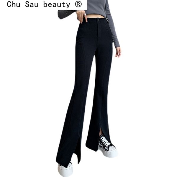 fashion spring casual flare pants women streetwear style high waist pant female office lady pantalones de moda 210508, Black;white
fashion spring casual flare pants women streetwear style high waist pant female office lady pantalones de moda 210508, Black;white