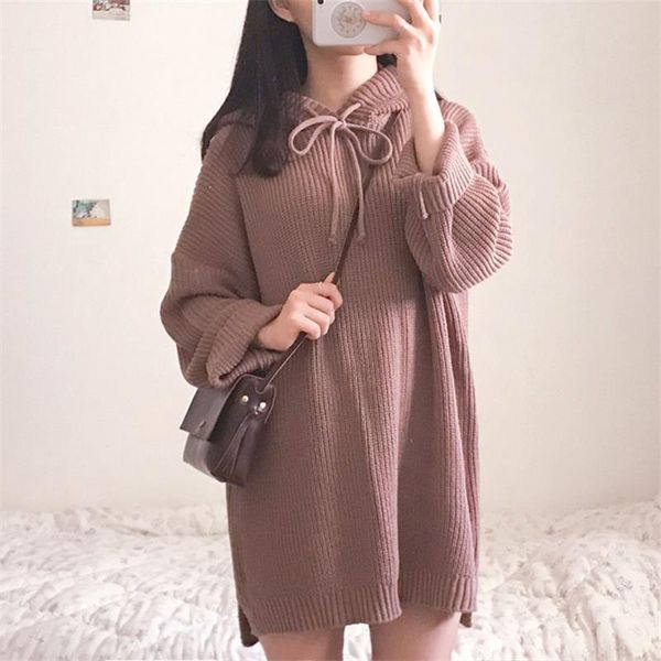 casual japanese kawaii ulzzang retro women sweaters chic loose hooded korean harajuku clothing for, White;black
casual japanese kawaii ulzzang retro women sweaters chic loose hooded korean harajuku clothing for, White;black
