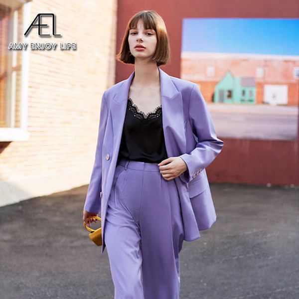 ael retro autumn spring jacket women suit coats violet outwear casual turn down collar streetwear loose jackets blazer 210930, White;black
ael retro autumn spring jacket women suit coats violet outwear casual turn down collar streetwear loose jackets blazer 210930, White;black