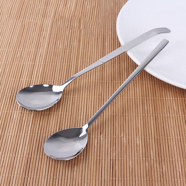 spoons 10pcs/lot long handle stainless steel round spoon korean kitchen table tableware soup flatware cutlery
spoons 10pcs/lot long handle stainless steel round spoon korean kitchen table tableware soup flatware cutlery