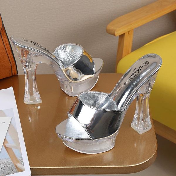 slippers summer fashion waterproof platform transpatent high heels slides plus size sandals for women, Black
slippers summer fashion waterproof platform transpatent high heels slides plus size sandals for women, Black